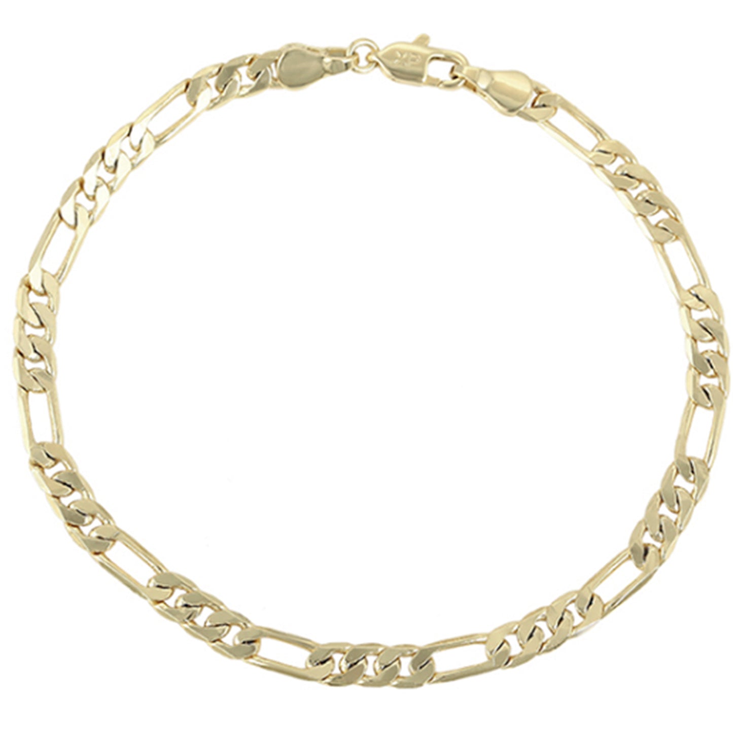 pulsera tejido figado en 4mm de oro laminado en 14k