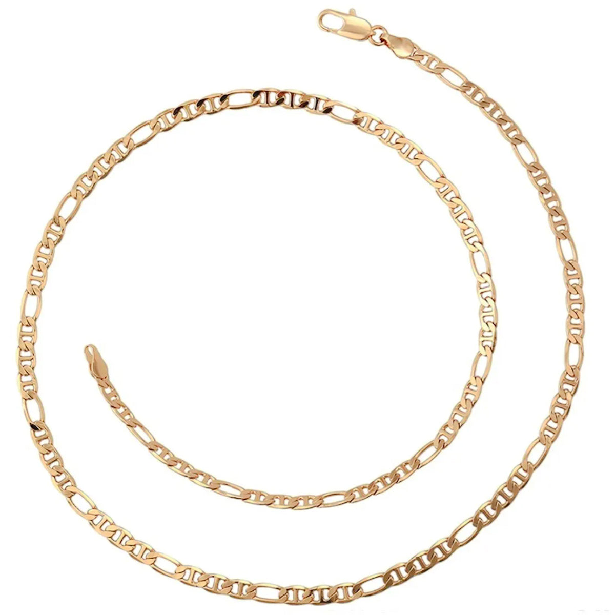 cadena collar tejido Gucci 5mm delgada de moda estilo unisex en oro laminado 18k