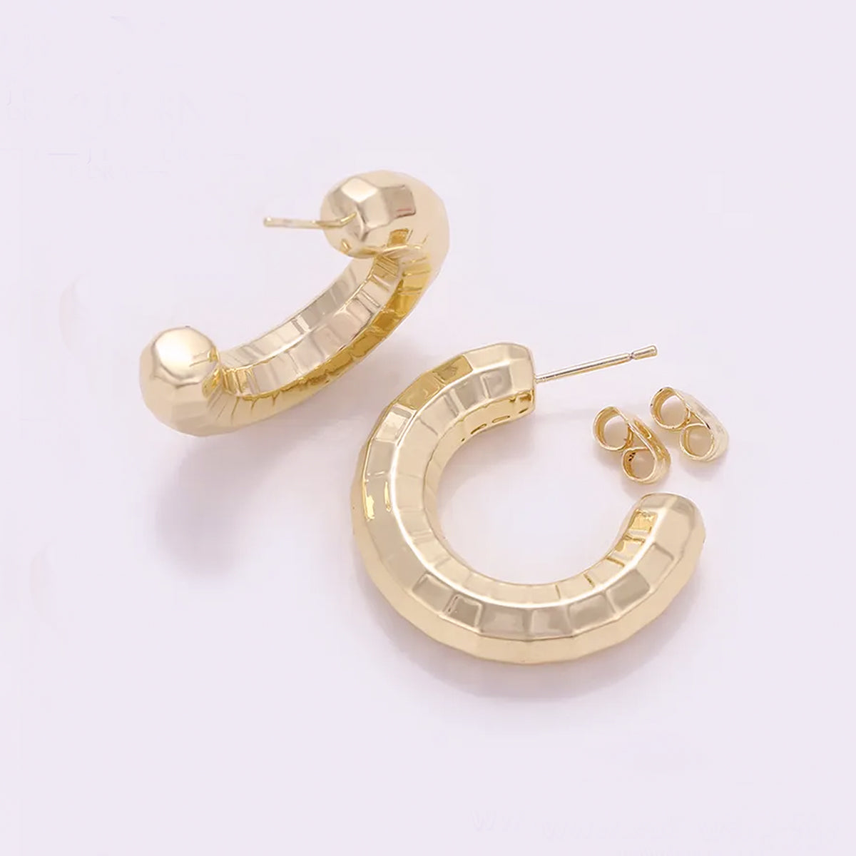 aretes arracadas gruesas satinadas mujer acero inoxidable