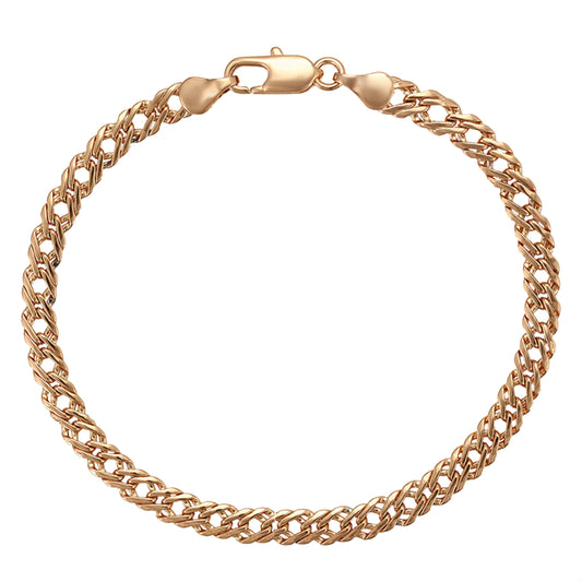 pulsera esclava para mujer hombre tejida en oro laminado 18k